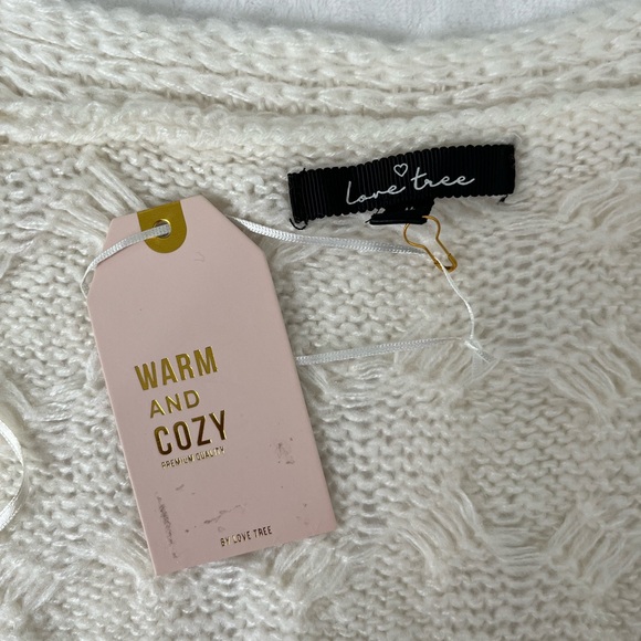 Love Tree NWT Cream Knee Length Sweater size M - Picture 6 of 7